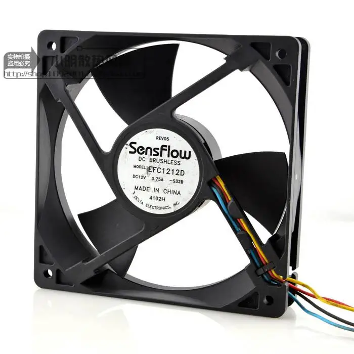 12CM 12025 EFC1212D 12V 0.75A 4PIN PWM TEMPERATURE CONTROL BALL FAN