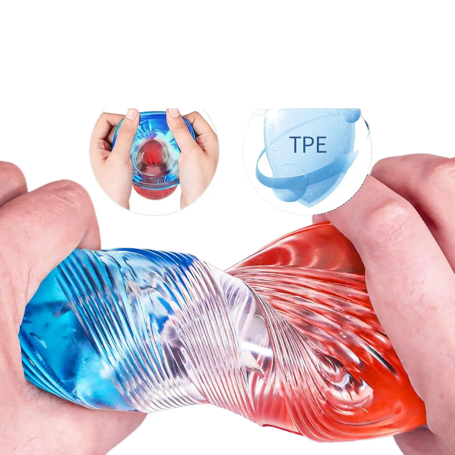 Male Masturbator Sex Toys - Adult Sex Toy Pocket Pussy, TPE Male Masturbation Sleeve, Penis Training Vagina Sex Toy for Men, 3D