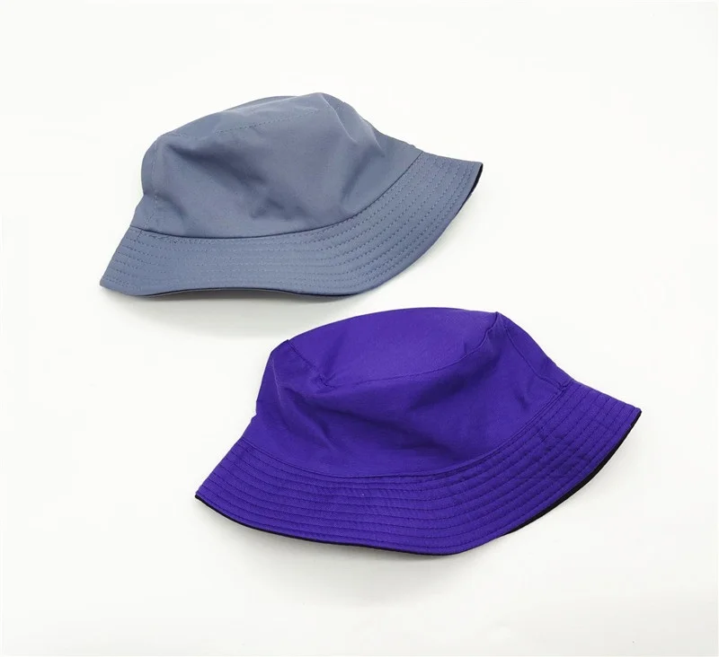 Custom logo fishinig bucket hat for women Outdoor men casual cotton fisherman hat Floppy Reversible caps Sun hats with logo