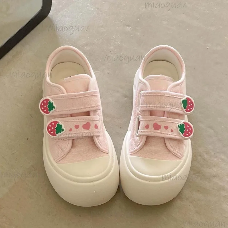 Damen-Plateau-Sneaker mit Dicker Sohle, Runder Zehenkappe, Süße Mädchen-Schulschuhe, Tägliche Outdoor-Walkingschuhe, Lässige Schuhe, Zapatillas De Mujer