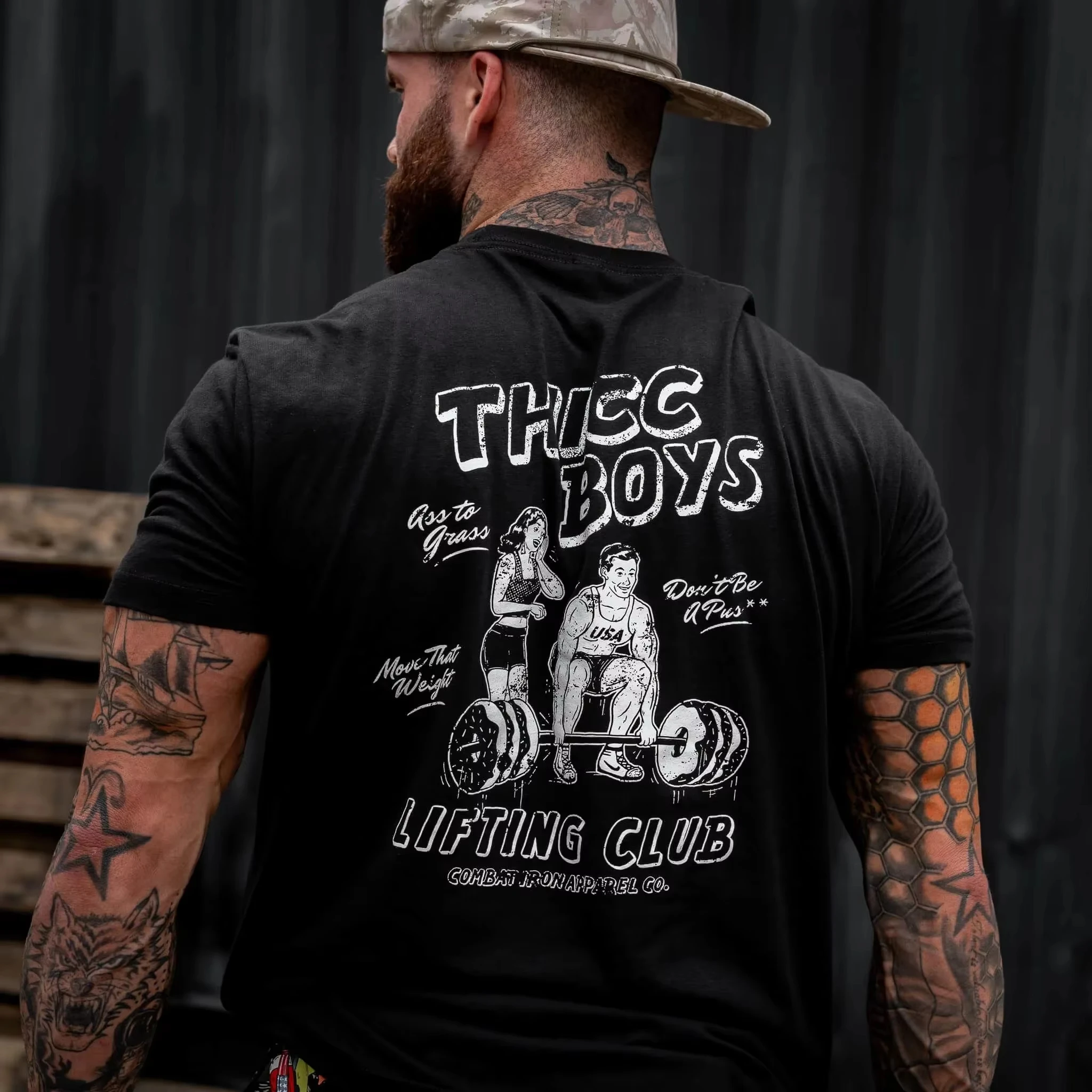 Funny Thicc Boys Weight‑lifting Graphic T‑Shirt Retro Donut Barbell Gym Cartoon Print Short Sleeve Unisex Workout Casual Top
