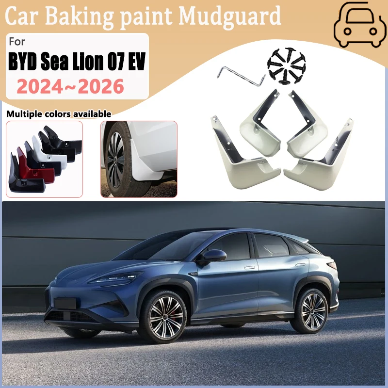

Car Fender Baking Paint Mud Mudguard For BYD Sea Lion 07 EV 2024~2026 Sealion 7 Flaps Guards Splash Protect Mudflap Accessories