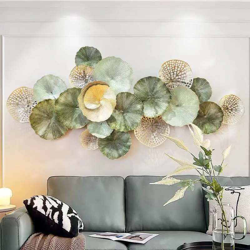 #167X80CM Custom Nordic Style Luxury Metal Hanging Home Decor Large Living Room Flower Wall Hanging Art