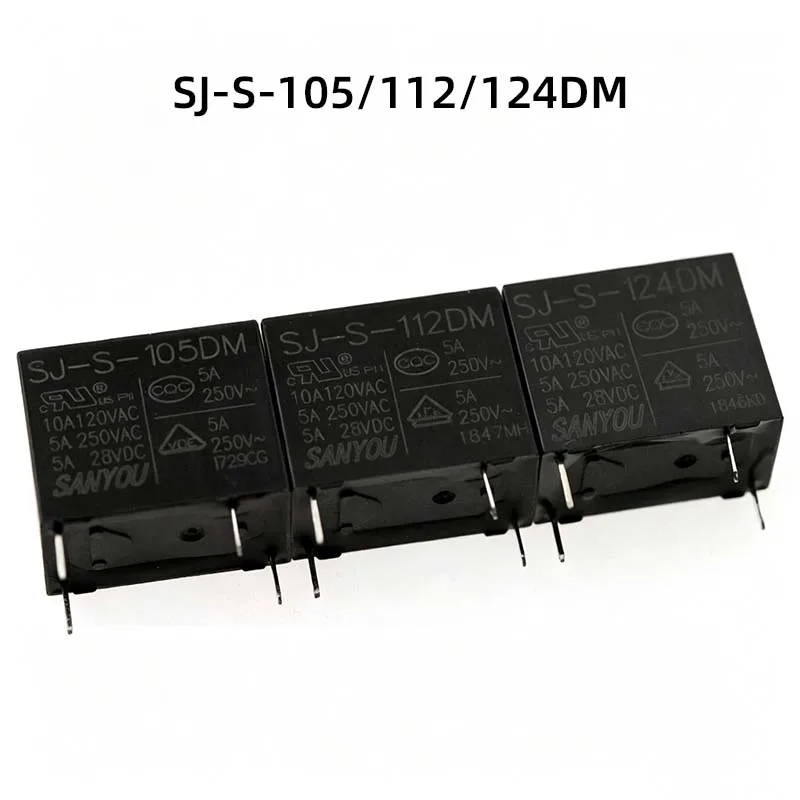 10PCS SSJ-S-105 112 124DM 4-pin 5A 250V SANYOU Relay