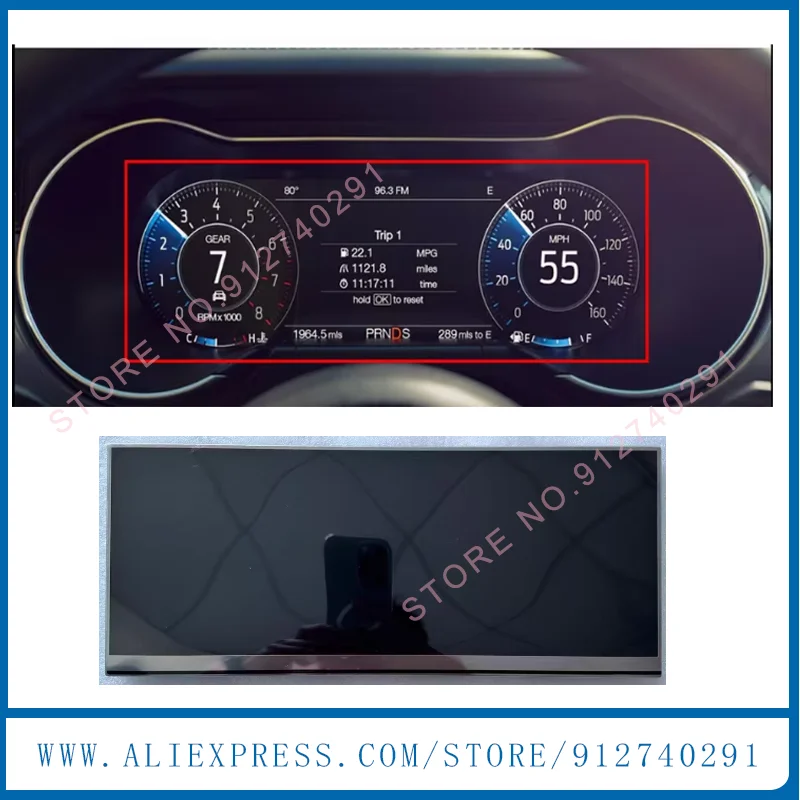 Original 12.4 Inch LCD Display Screen For Ford Mustang Digital Guage Instrument Cluster 2015-2022  LS124M5LZ01 LS124M5LZ01A