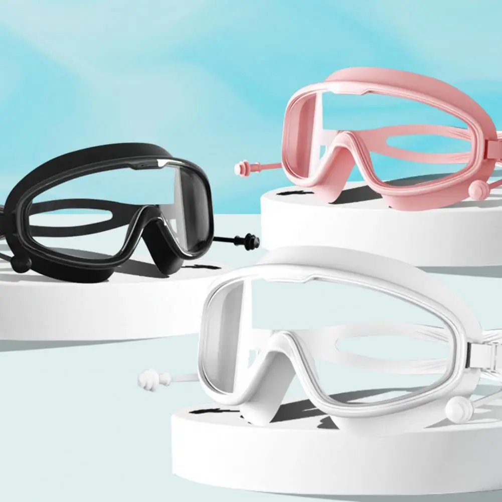 Diving Goggles High Clarity Comfortable to Wear with Earplug Wide View Dive Swimming Goggles for Adults