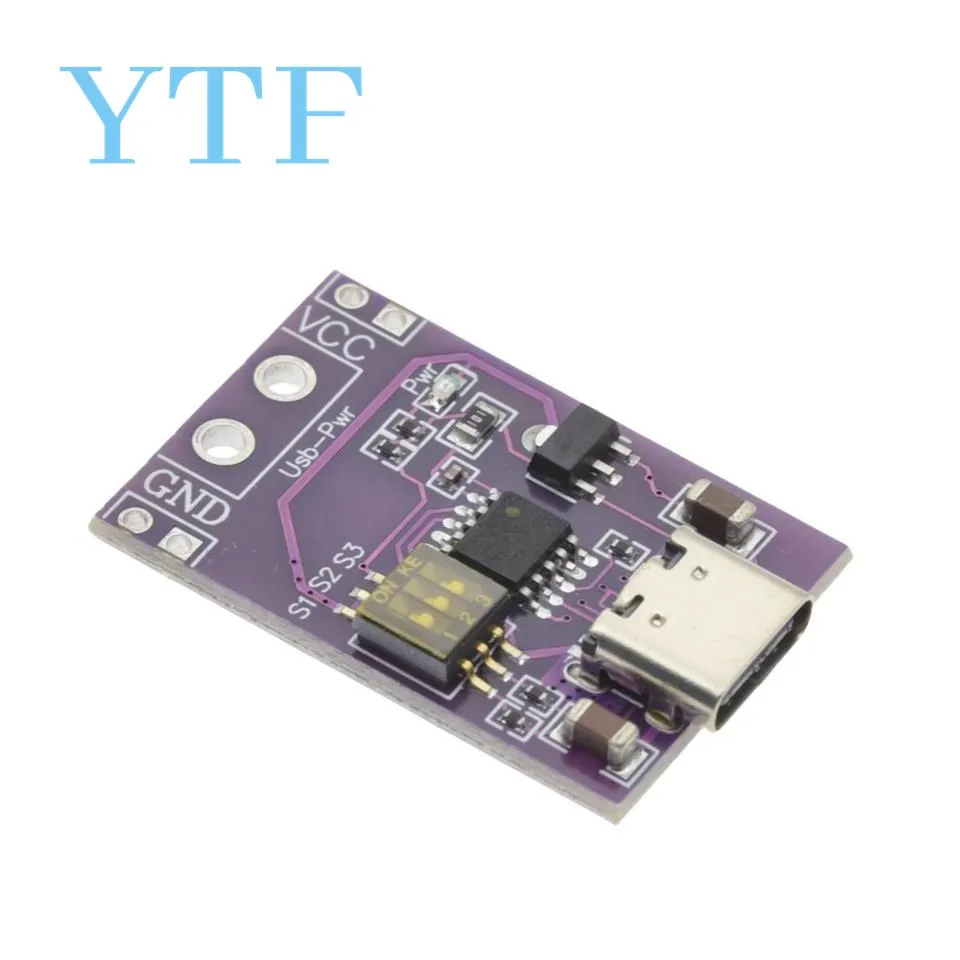 Type-C QC AFC PD2.0 PD3.0 to DC Spoof Scam Fast Charge Trigger Polling Detector USB-PD Notebook Power Supply Change Board Module