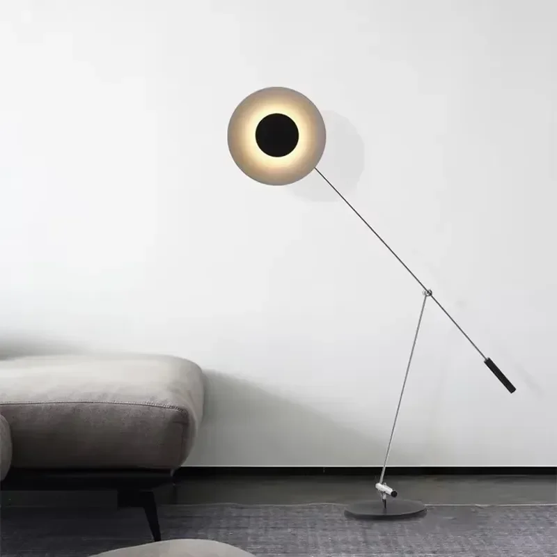 Nordic Style Vertical LED Floor Lamp Gold Decorative Reading Light for Living Room