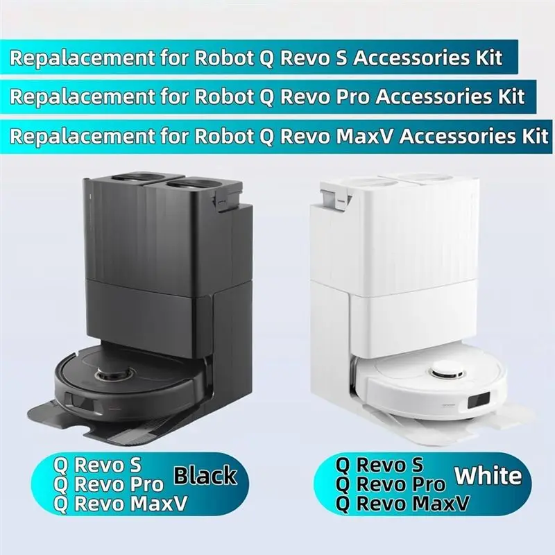 A20F-Accessories Kit For Roborock Qrevo S/Qrevo Pro/Qrevo Maxv Robot Vacuum Main Side Brush Hepa Filter Mop Cloth Dust Bags