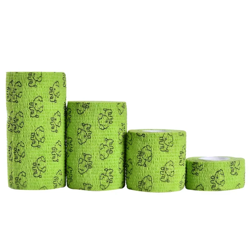 Cute Self-adhesive Elastic Bandage for Pet Dog Cat Bandage Leg Cover Protector Strap Medical Bandage Non-woven Cohesive Bandage