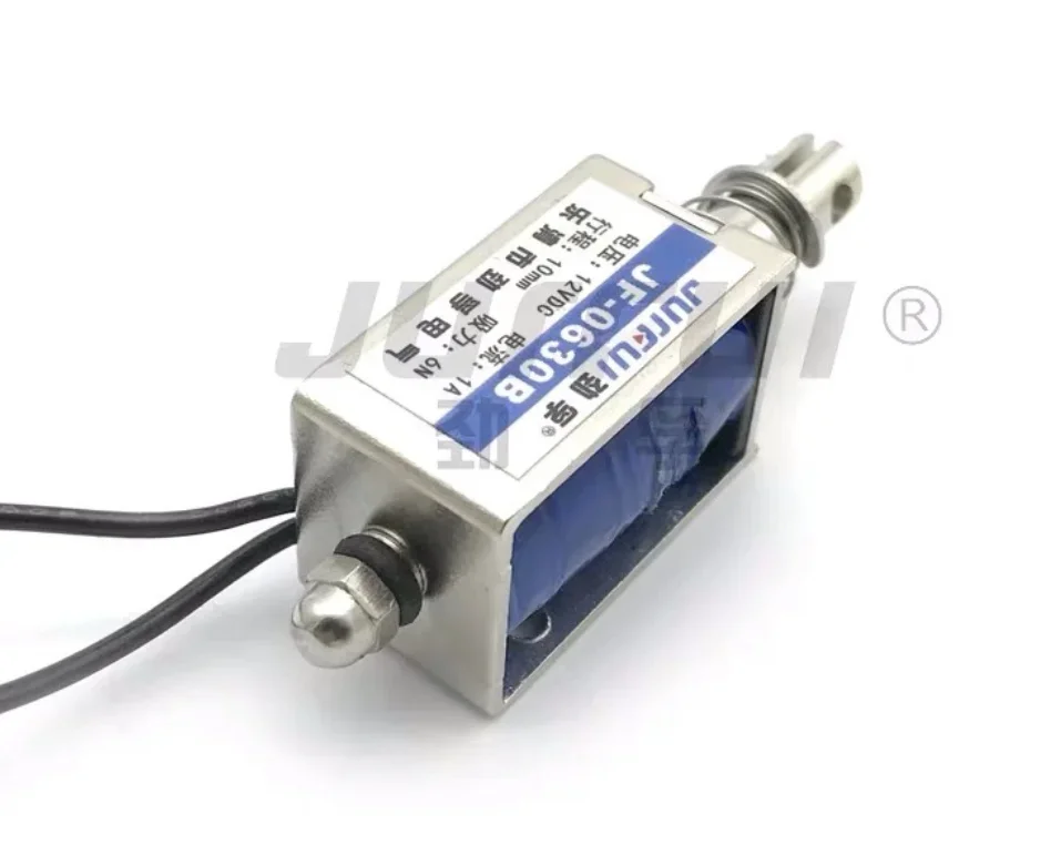 JF-0630B DC Electromagnet Frame Magnetic Circuit Breaker Push-Pull through Type 6V 12V 24V for Electronics