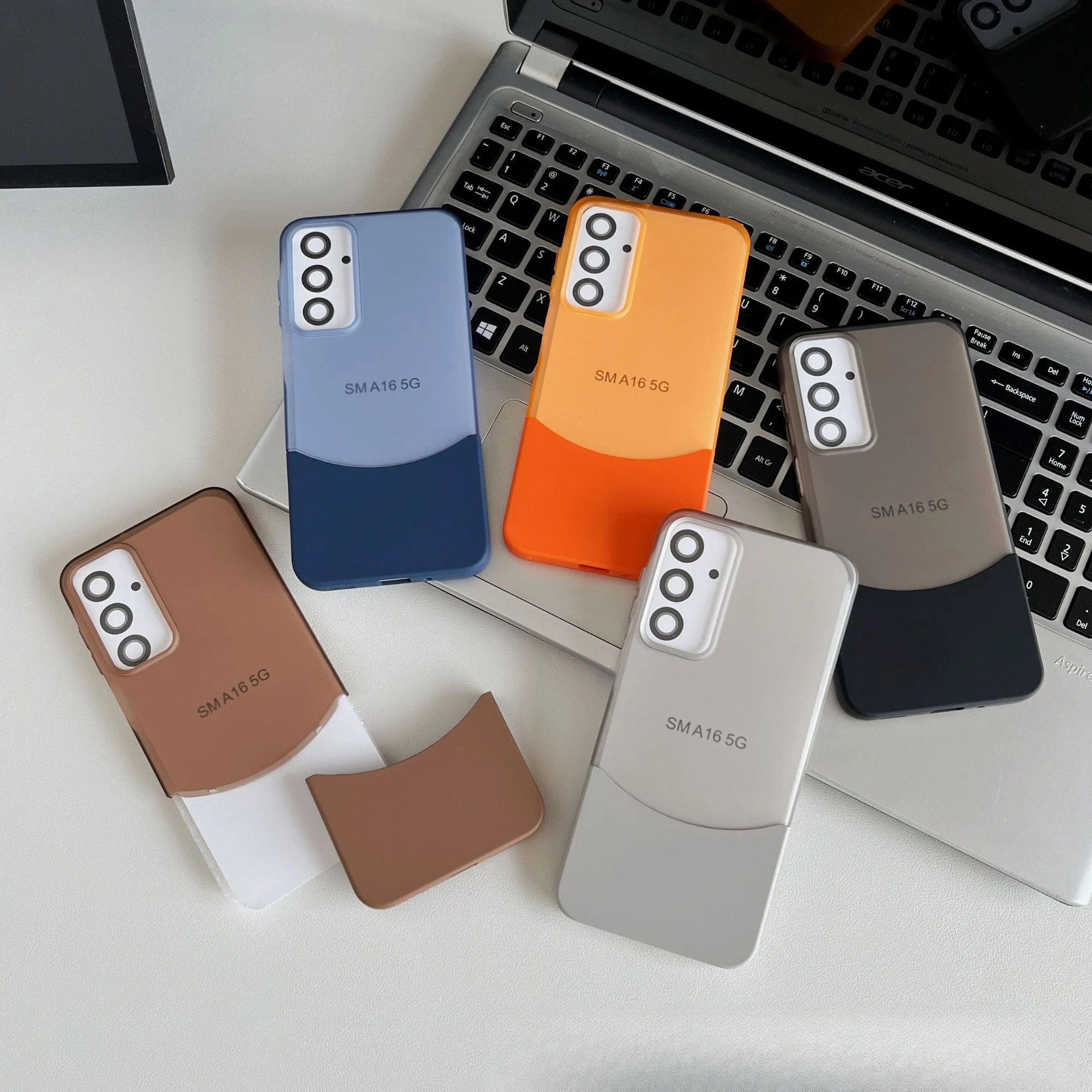 

Suitable for Samsung phones, spliced color-blocking anti-fall 2-in-1 protective case