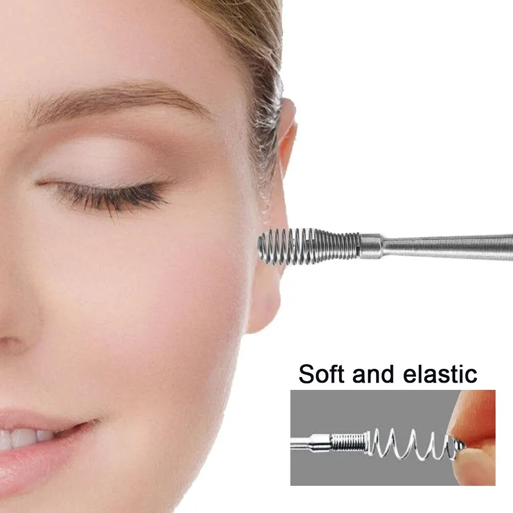 6 قطعة الأذن المطهر ملعقة الرعاية الصحية Earpick الأذن نظافة الشمع أداة إزالة الصواميل Earpick العصي مزيل شمع الأذن كوريت خلال أذني تنظيف #4