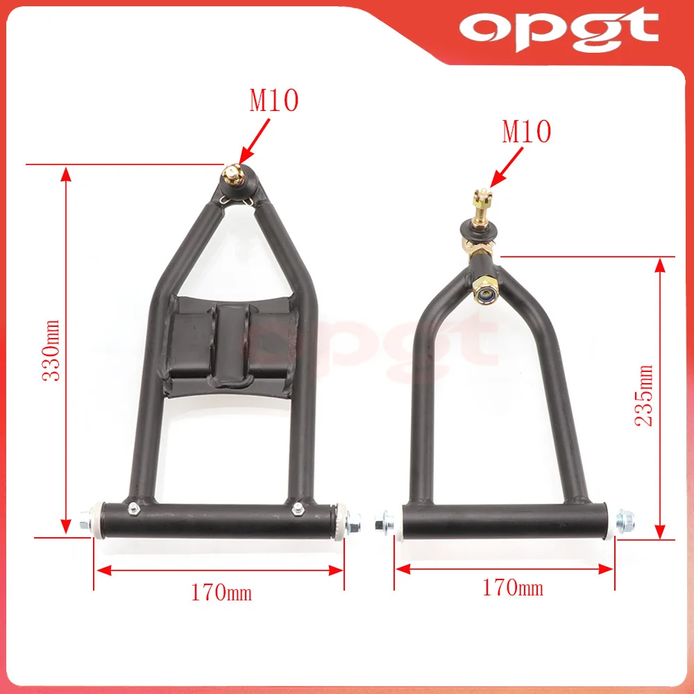 OPGT 170mm Front Suspension Swing Arm Rocker Upper/Lower A-Arm Kit For DIY 50cc 90cc 110cc 125cc ATV Go Kart Buggy Quad Bike Par