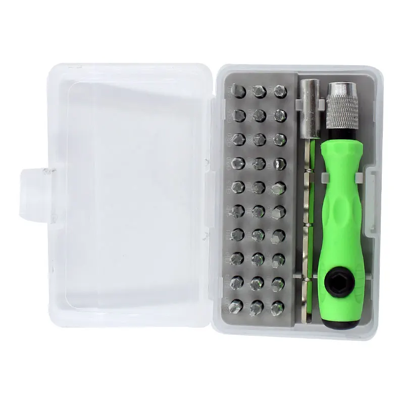 Nuevo juego de destornilladores de precisión antideslizante de 32 en 1, puntas Phillips, kit de herramientas de reparación manual multifuncional para teléfono, reloj, gafas, PC 5