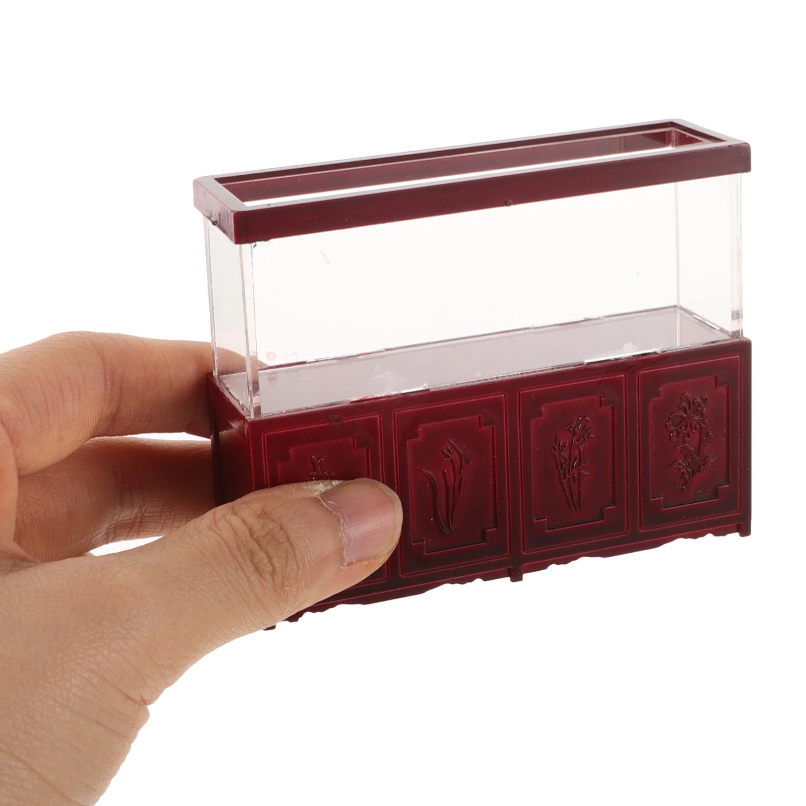 Mini Fish Tank Desk Decor Miniature Model Scenery Simulation House Dollhouses