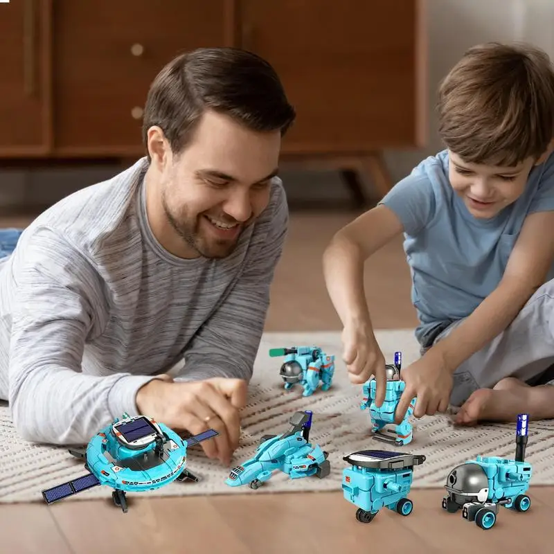 Solar-Roboter-Kits für Kinder, pädagogisches STEM-Wissenschaftsexperiment, Spielzeug, Lernblock, Raumschiff, Robotik, wissenschaftliches Spielzeug für Kinder