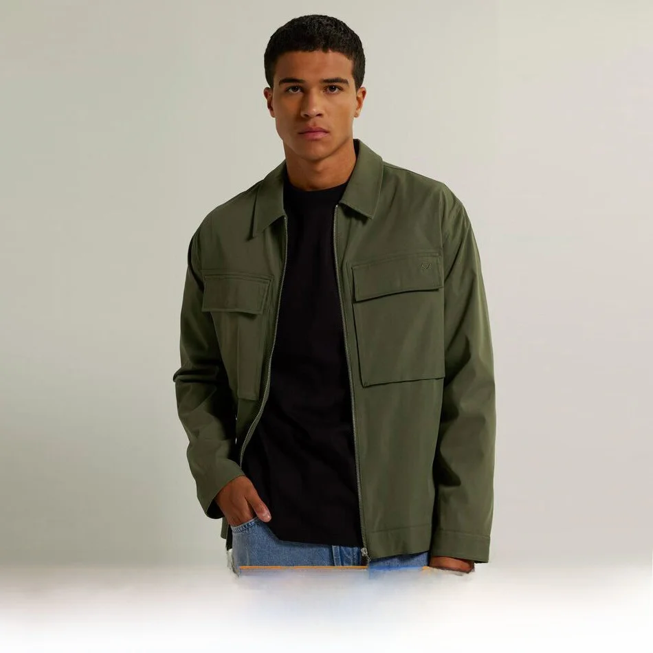 

Легкая роскошная клетчатая модная весенняя мужская уличная одежда с воротником-стойкой, рабочая одежда Sle Stand Fit Long Sve Regular Length