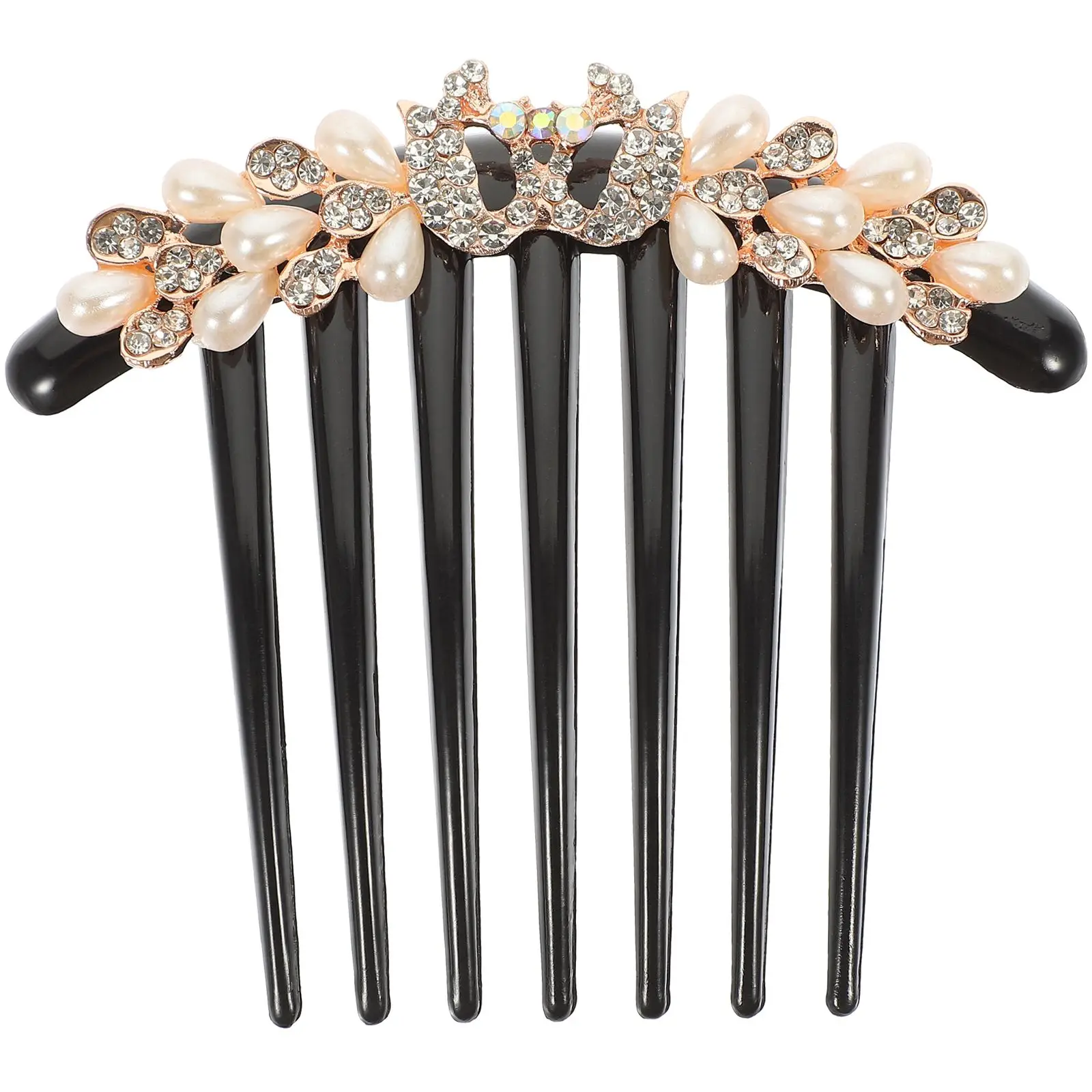 

Pearl Hair Comb Crystal Hairpiece Women Bridal Accessories Wedding Dinner Dances Daily UseInserted Hair Comb Rhinestone