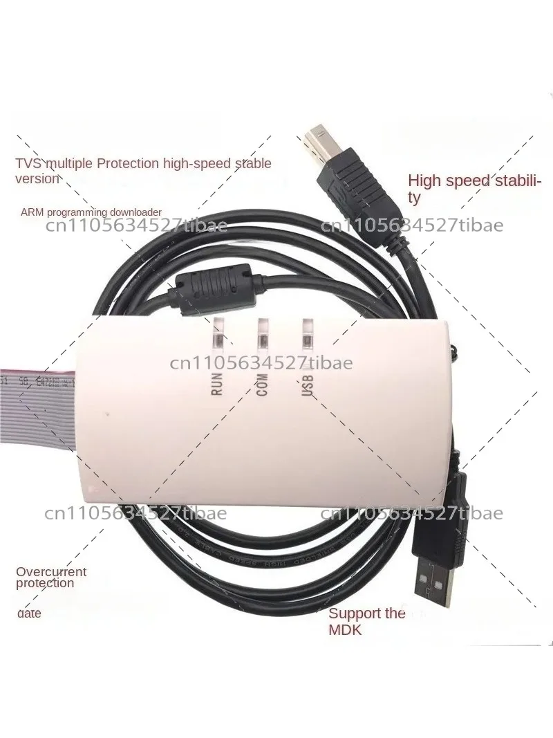 USB Debugger Programmer for Microcontroller Development Firmware Download Tool Portable Stable Connection