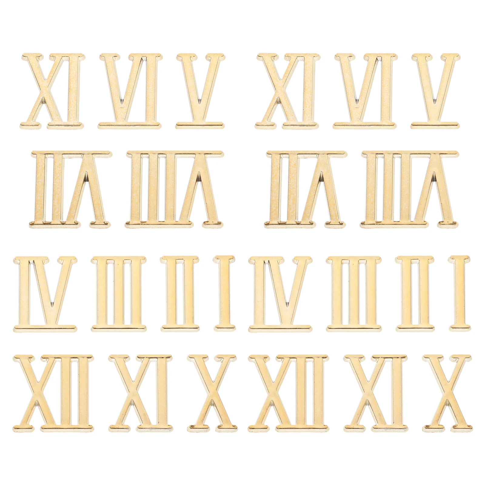 

5 Sets Plastic Numerals Kit Wall Clock Parts Gold Roman Numbers 1 8cm Diy Clock Repair Accessories Bedroom Living Room Decor