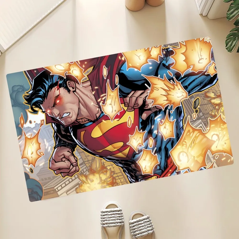 BEAST KINGDOM S-Superman Cool Floor Mat Anti-Slip Home EntranceDoormat Bedroom Bathroom Living Room Floor Mats Kitchen Rug