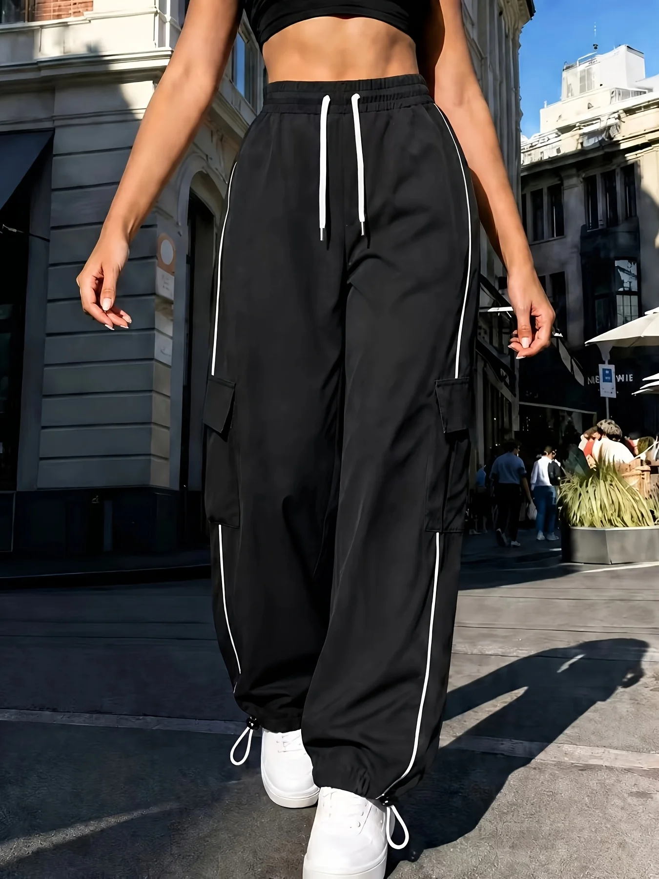 Cat Ear Directional Women's Fashion Casual Sport Y2K Pants