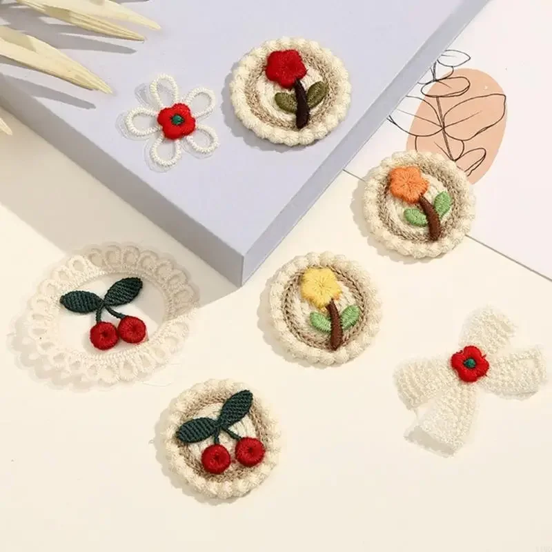 Vải thêu sáng màu Appliques Áo cưới Appliques Patches hợp thời trang