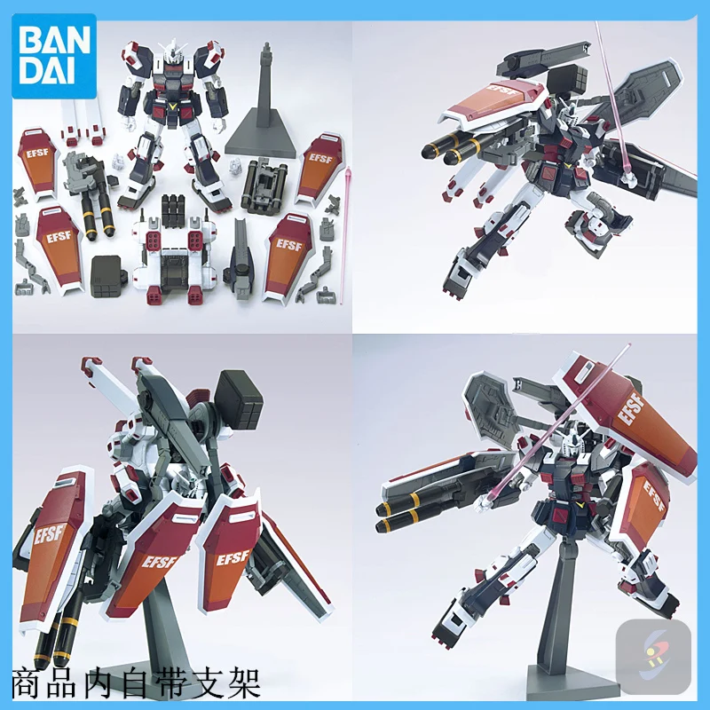 Original BANDAI HG 1/144 F4-78 FULL ARMOR GUNDAM THUNDERBOLT BUILD RX Mobile Suit Plastic Model Kit Action Toys Figures Kid Gift