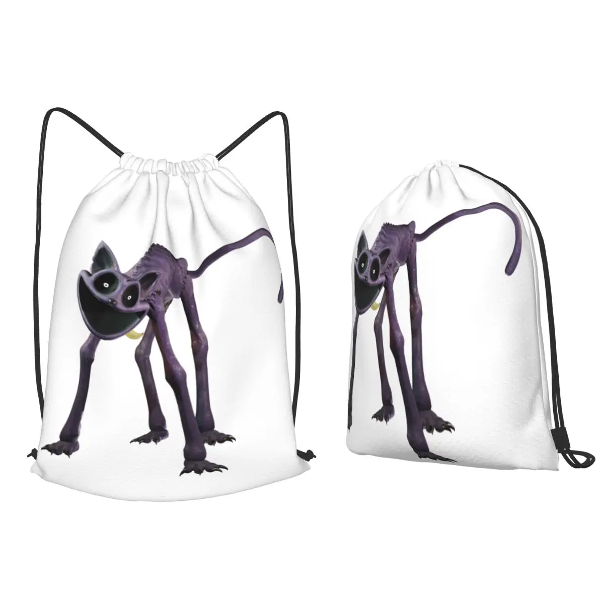 CATNAP Monster Backpacks Fashion Drawstring Bags Sports Bag Book Bags for Man Woman Students