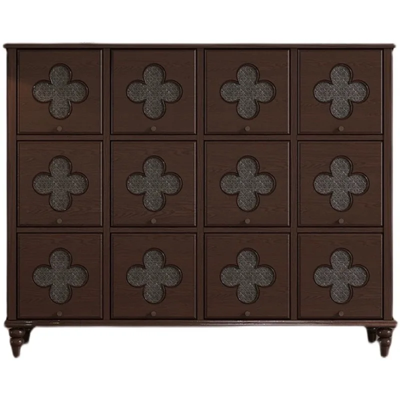 

Solid wood dining side medieval, retro style storage chest, new Chinese style entrance decorative cabinet