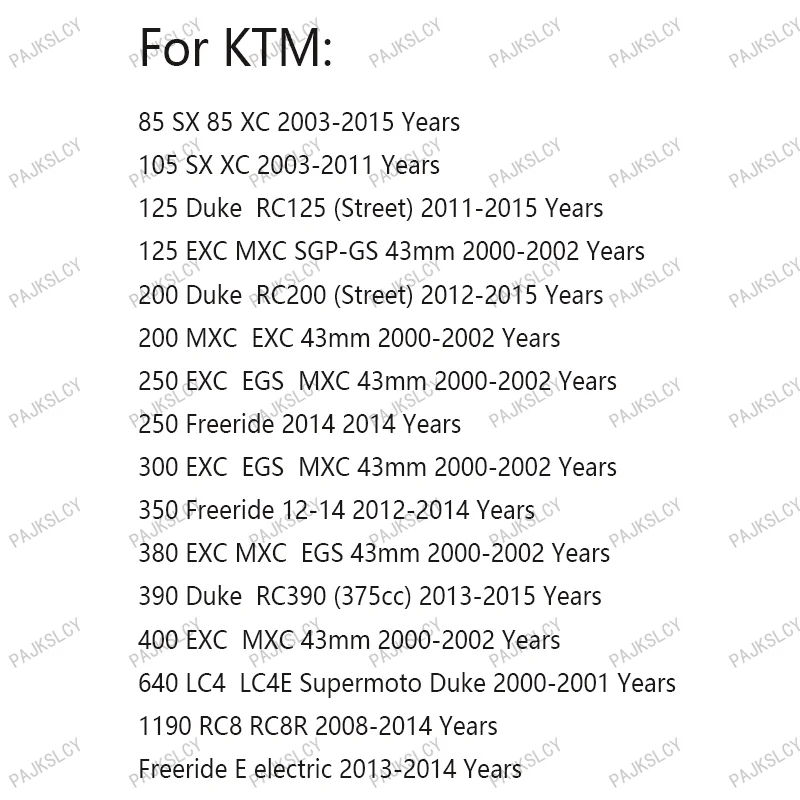 43X53X9.5 Voorvork Oliekeerringen & 43x53 Stofkap Voor KTM 125 200 390 Duke RC125 RC200 RC390 640 LC4 1190 RC8 RC8R 2000-2014 2015