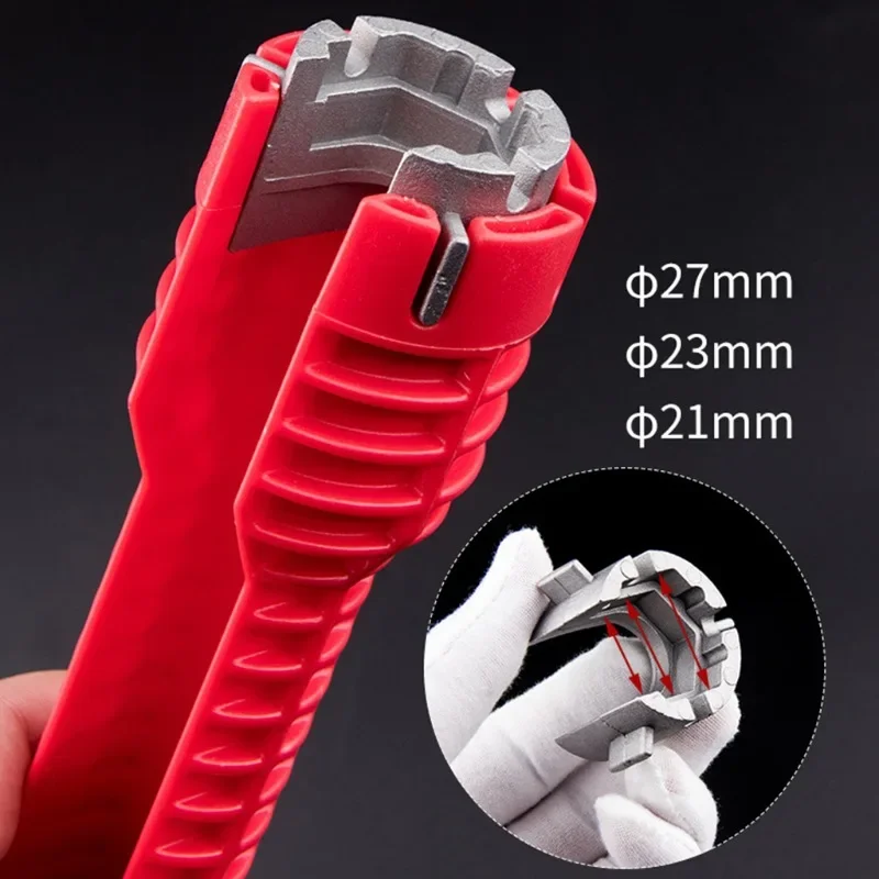 14 In 1 Sink Faucet Wrench Plumbing Repair Tool Anti-Slip Handle Double Head Wrench Bathroom Plumbing Water Heater Spanner Tool