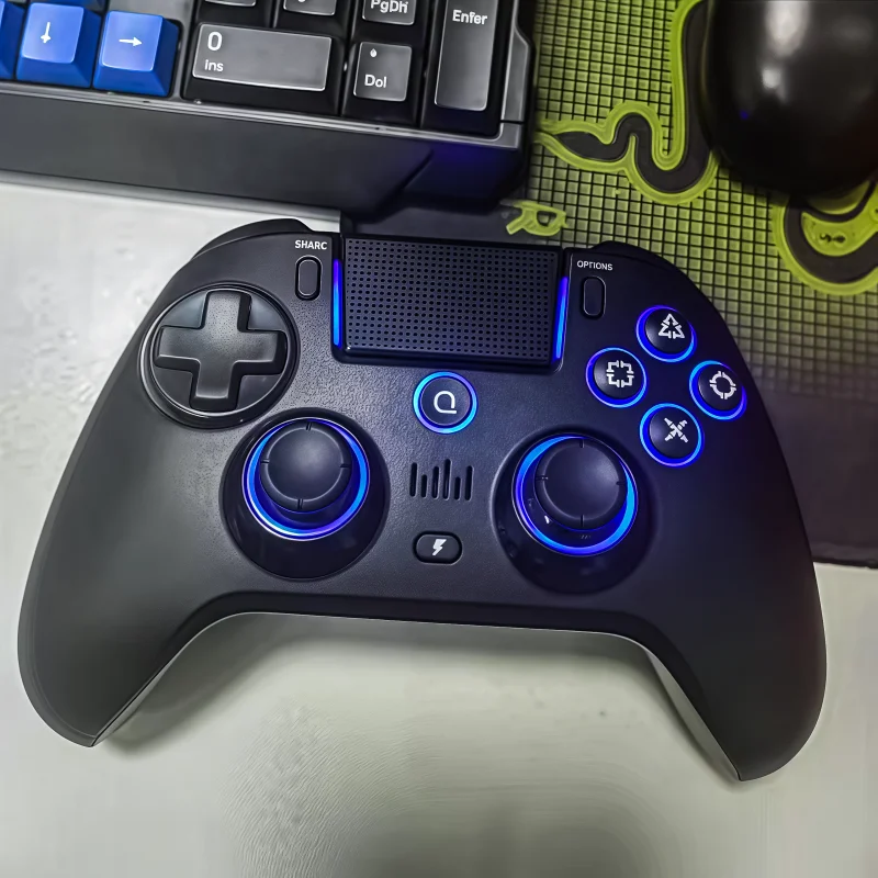 ใหม่ QRD Spark N5 บลูทูธGamepad Hallจอยสติ๊กหกแกนGyroscope Dualมอเตอร์การสั่นสะเทือนTurboโทรศัพท์มือถือเกมController Ps4