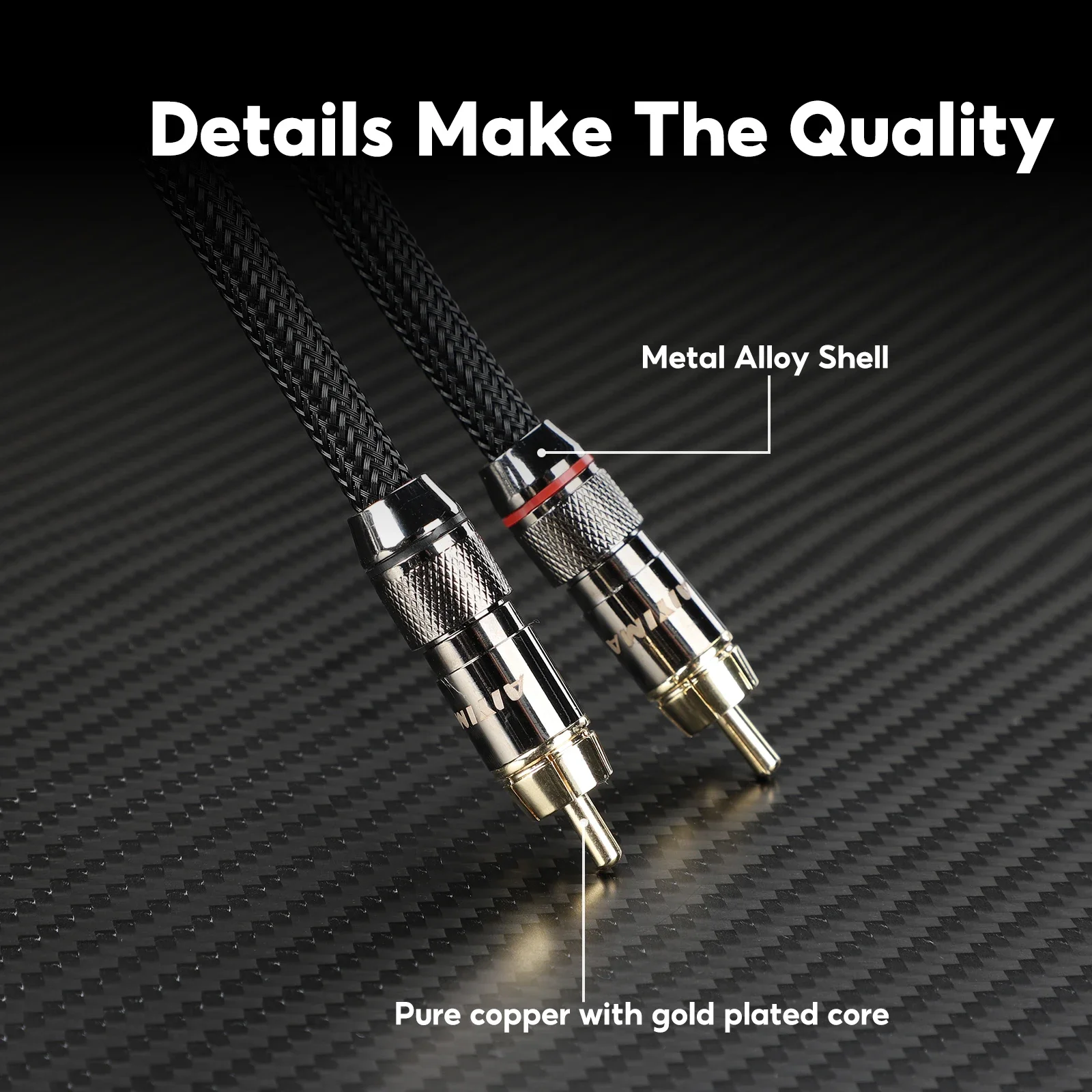 AIYIMA Audio RCA Cable RCA to RCA Interconnect Cables Hifi Stereo 6N OFC Male to Male For Speaker Amplifier A80 /A07 max view 5
