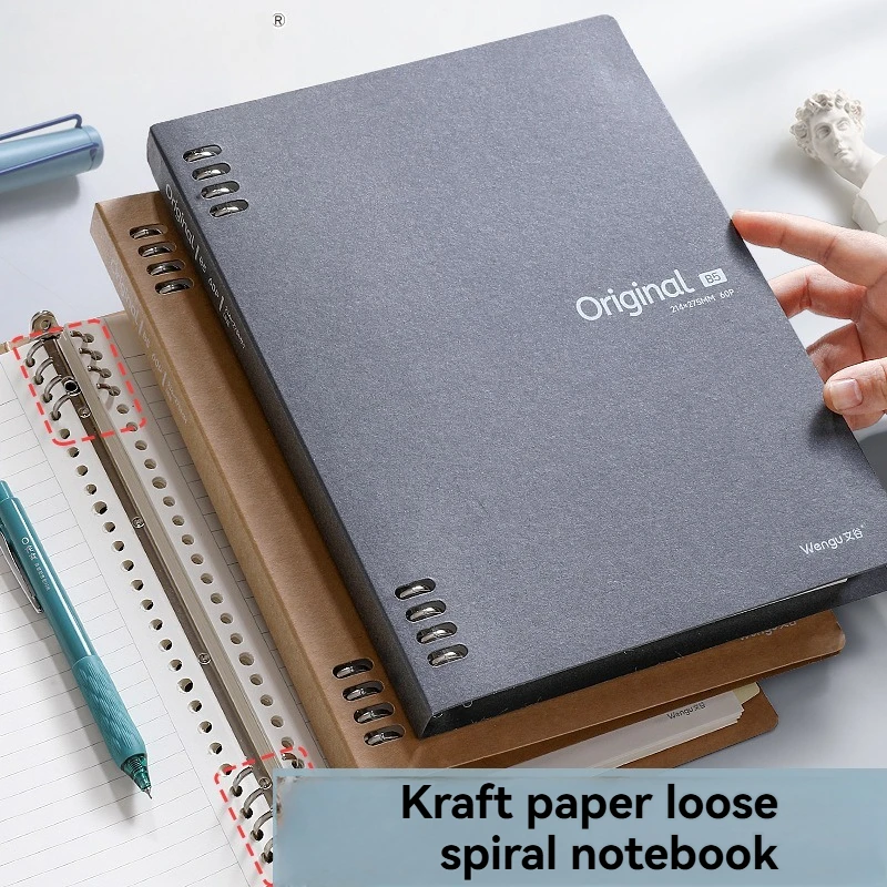 1PC Notizbuch mit drei Löchern und Clip für lose Blätter, abnehmbares, leichtes Notizbuch für Studenten, mehrere Farben erhältlich – Detail 4