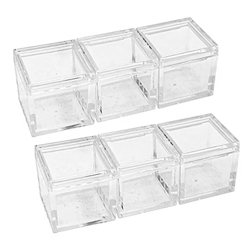 Most-10Pcs กล่องอะคริลิคถาดสําหรับ 0.39 นิ้ว 10 มม.องค์ประกอบก้อน CLEAR Case ตารางธาตุสําหรับองค์ประกอบคอลเลกชันง่าย