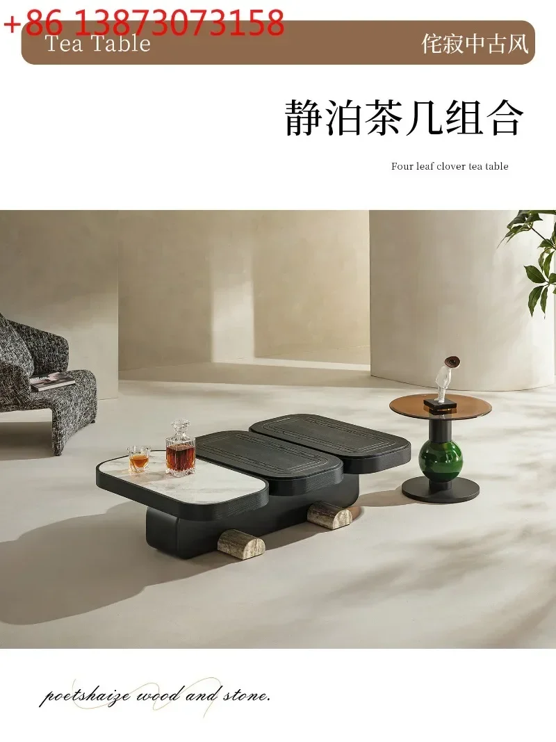 Italian light luxury marble rectangular living room home villa designer coffee table