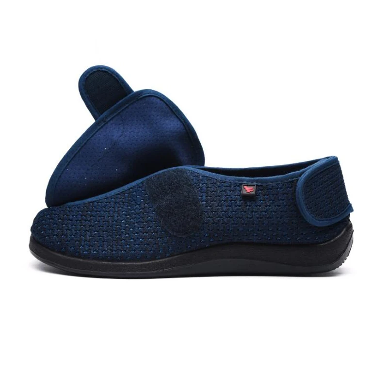 Spring Autumn Breathable Opened Front And Rear Widened Cloth Soft Comfortable Soles Healthy Diabetes Fat Shoes