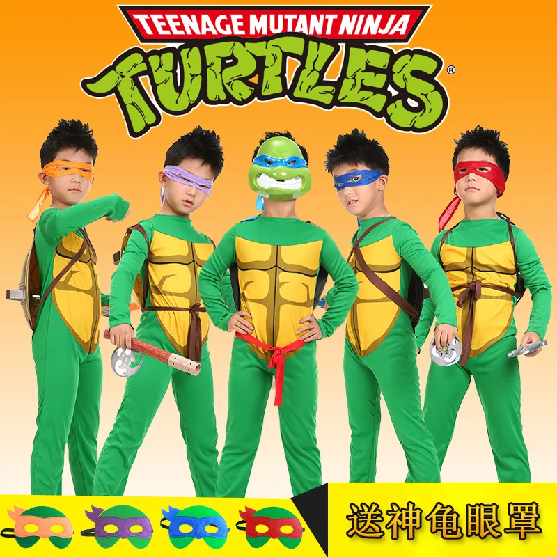 Halloween Party Teenage Mutant Ninja Turtles Child Costume Tmnt Masquerade Performance Kids Cosplay Donatello Birthday Costume R