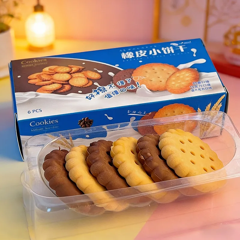 Cookie Chocolate Toast Shaped Erasers Food Shape Rubber Erasers Cute Kawaii Stationery For School Supplies Gift