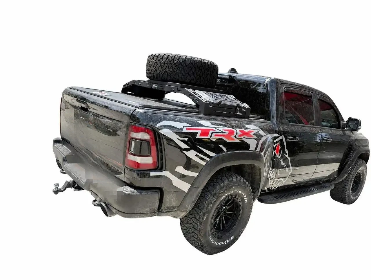 For XINYI Pick up Trunk Bed Back Storage System for Ford Ranger/F150 Raptor Cargo Organizer Toolbox Rack on Tonneau Cover