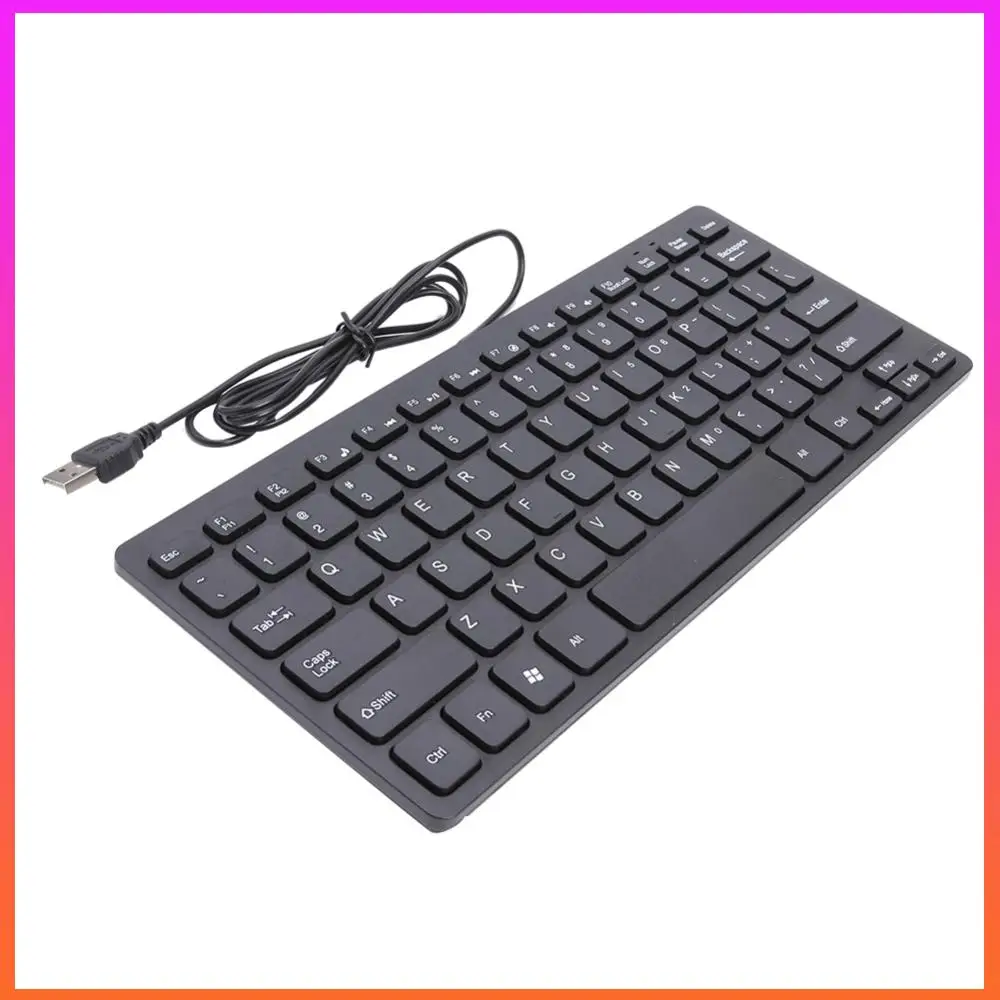 Keyboard Classic Delicate K1000 Super Slim USB Mini Multimedia Wired Keyboard 78 Keys Kaypad for Notebook