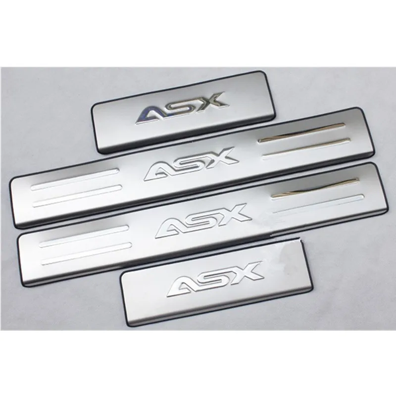 Car Styling For ASX 2013-2018 car stainless steel Scuff Plate/Door Sill Door Sill Rear Bumper Protector Sill