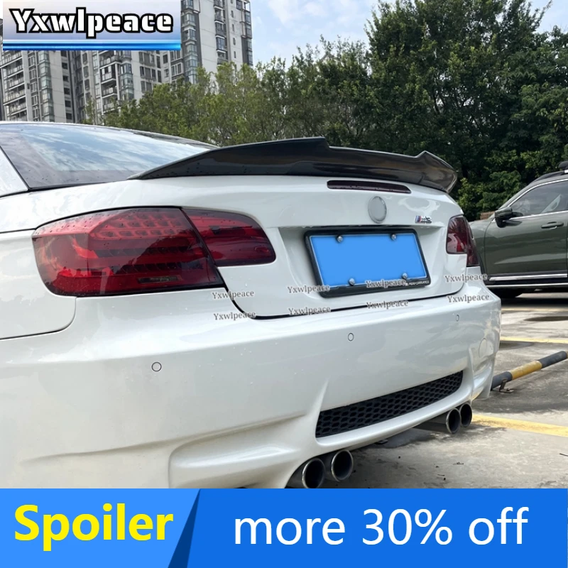 

For BMW E93 335i M3 CONVERTIBLE 2007 2008 2009 2010 2012 2013 PSM Style ABS Plastic/Real Carbon Fiber Rear Lip Trunk Spoiler