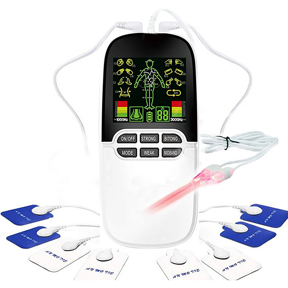 Eletric Muscle Stimulator USB Rechargeable Acupuncture Health Care Machine, Physiotherapy Tens Machine Body Massage Pain Relief