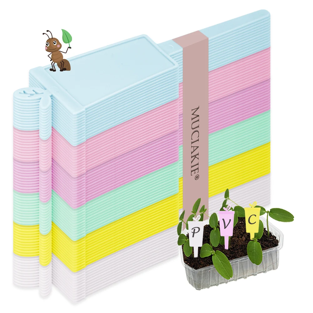 

6-24PCS 105x31MM Multicolor Plastic Flower Pot Plant Label Thick Gardening Tag Waterproof Marker Fruit Vegetable Seedling Sign