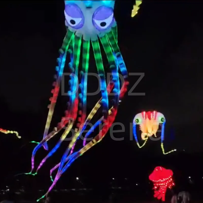 LED 32 square trilobite MLSshow Kite Pendant show kite Inflatable night  Kite 30d ripstop fabric with battery and remote control