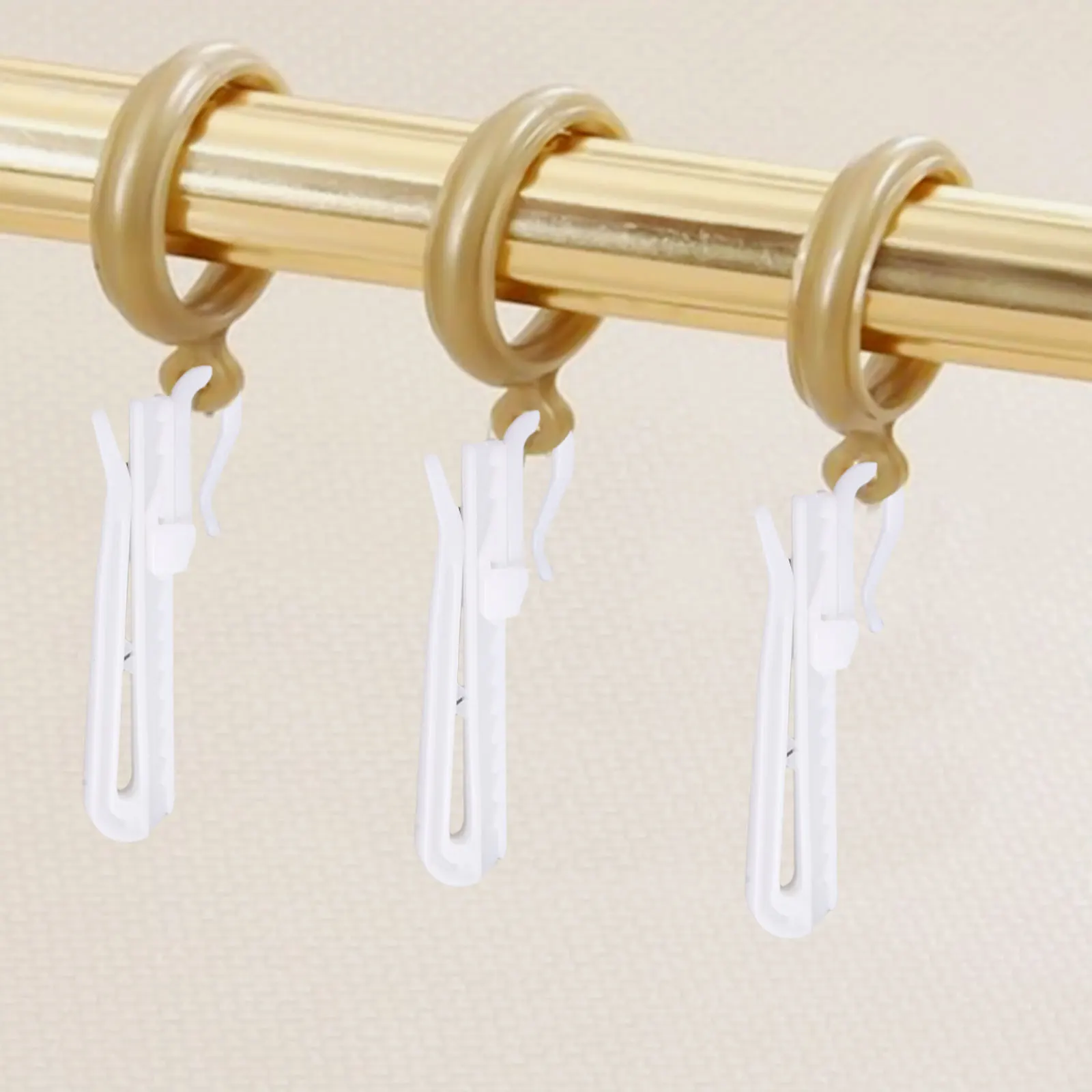 Adjustable Depth Pinch Pleat Curtain Hooks 100 Pack for Hanging For Drapes Door and Shower Curtains for Smooth Glide Function
