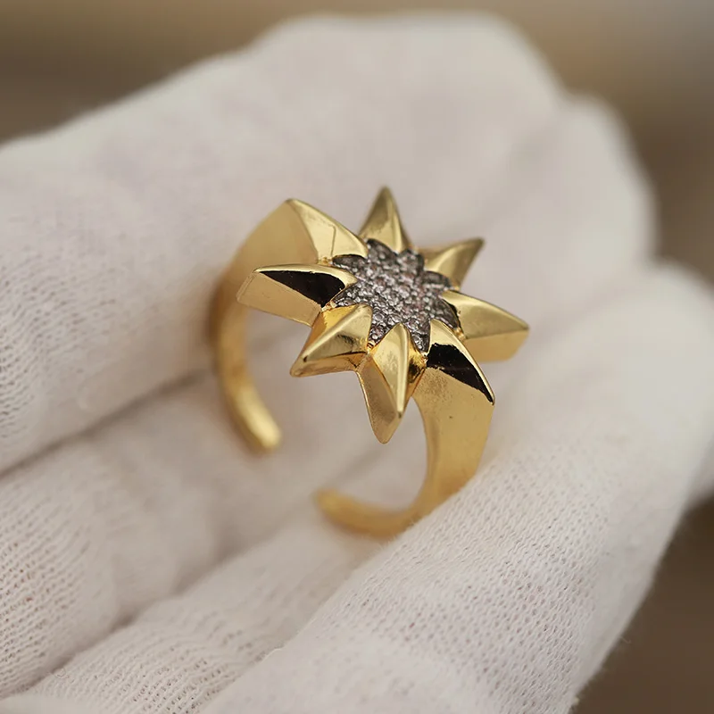 New Fashion Brand Jewelry Crystal Irregular Open Rings Elegant Geometric Rings for Women Gift Accessories Sexy
